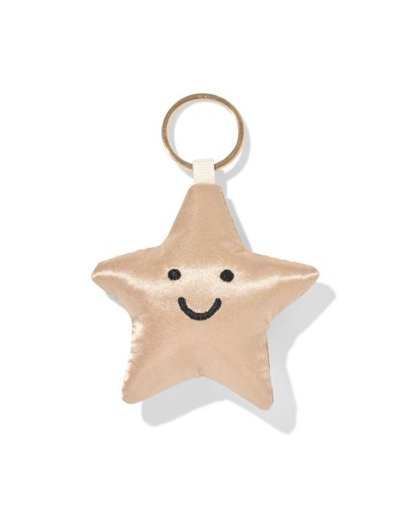 HEMA Sleutelhanger 7x6cm Ster Met Gezichtje Goud