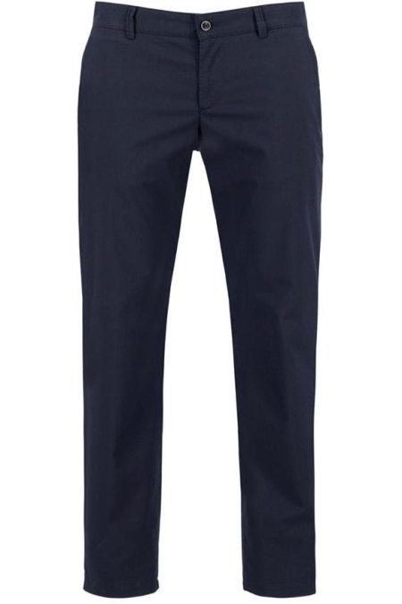 Alberto Lou Linnen broek Marine