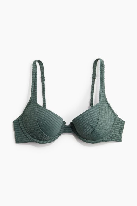 H & M - Push-up bikinitop - Groen