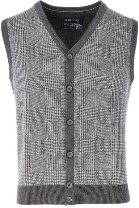 Marvelis Casual Gebreid vest antraciet