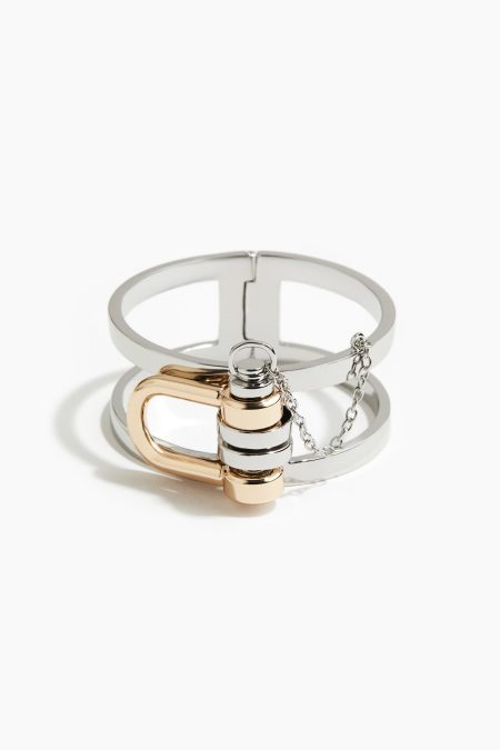 H & M - Cuffarmband met schroefbevestiging - Zilver