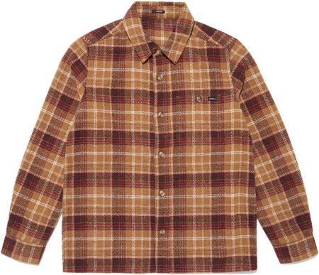 Denham Bri burton overshirt camel check