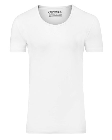 Garage Basis t-shirt diepe ronde hals bodyfit