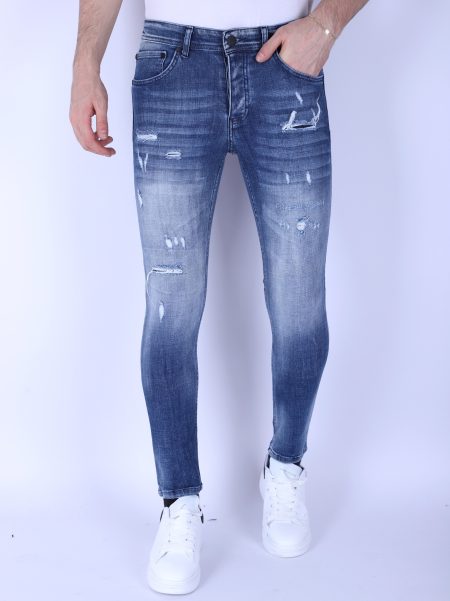 Local Fanatic Denim jeans slim fit met gebleekte wassing 1094