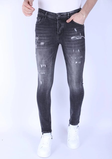 Local Fanatic Jeans met scheuren slim fit 1099