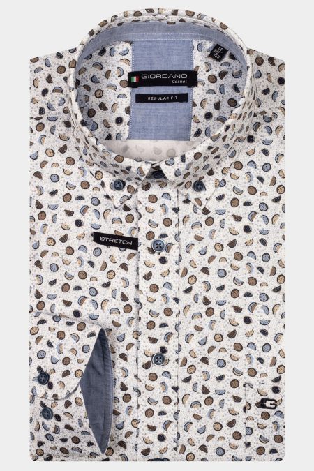 Giordano Casual hemd lange mouw Blauw Ivy Long sleeve button down s 517042/60