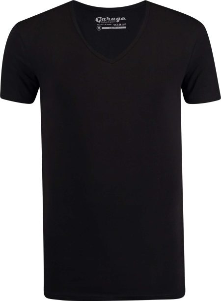 Garage Basis t-shirt diepe v-hals bodyfit