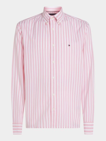 Tommy Hilfiger Casual hemd lange mouw Roze Flex Poplin Bold Stripe RF MW0MW39159/0D1