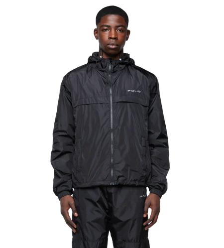 Sport Windbreaker Nylon Jacket Black - XL