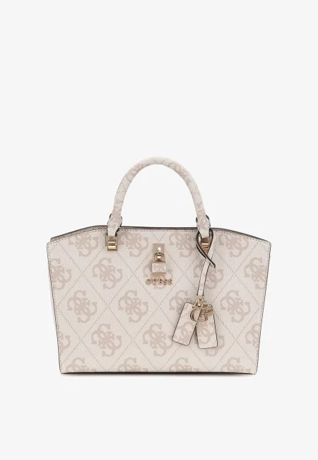 Guess Queensland Luxury Satchel Tas Dames Beige - Maat One Size - Kleur: Beige | Soccerfanshop