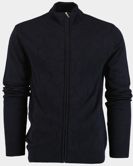 Bos Vest Blauw gebreid met zakken ART-307/3527