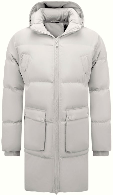 Local Fanatic Lange gedateerde puffer parka jas met afneembare capuchon 3361