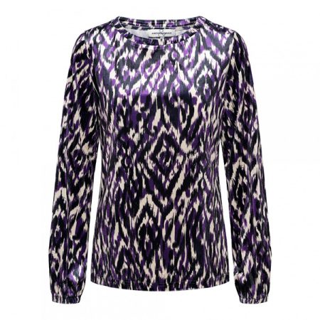 &Co Woman &co women top doris random ikat purple