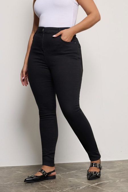 Yours For Good Ava Skinny Jeans Met Stretch In Zwart
