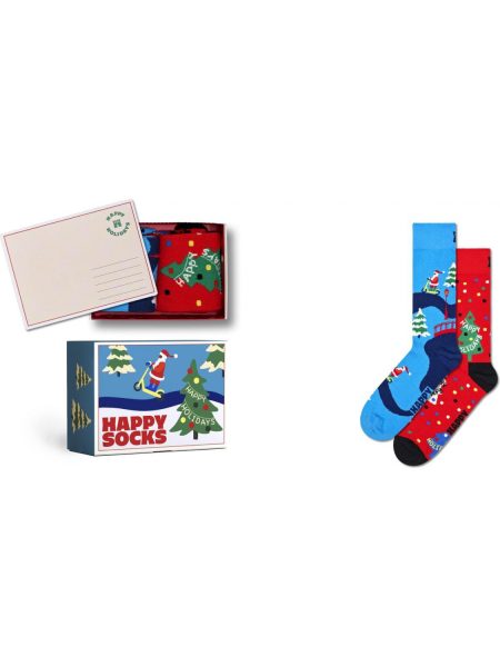 Happy Socks P000325 2-pack happy holidays socks gift set