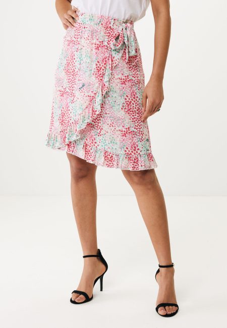 Geprinte Wikkelrok Aqua Groen