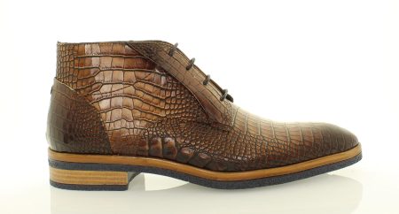 Giorgio 73533 bruin croco print met blauwe rubber zool