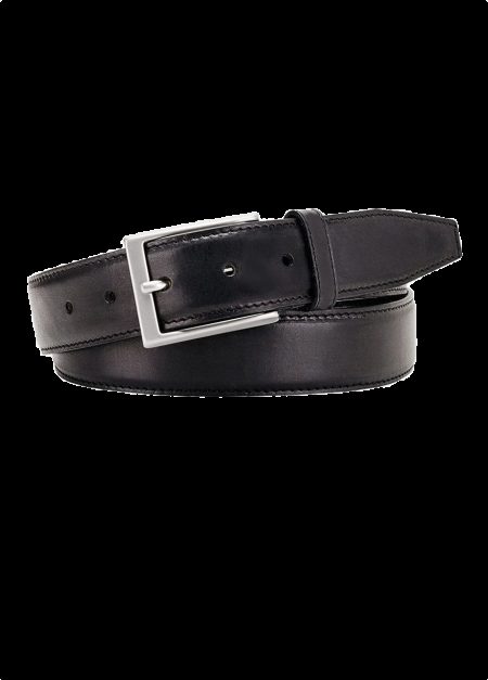 Michaelis Black leather belt