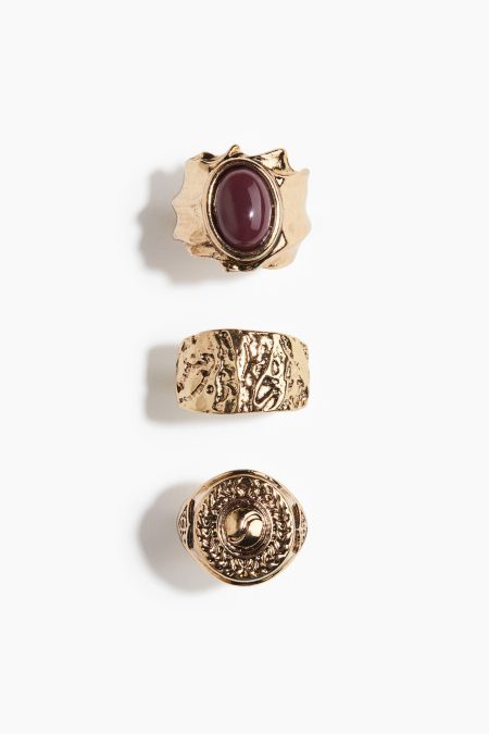 H & M - Set van 3 ringen - Bruin