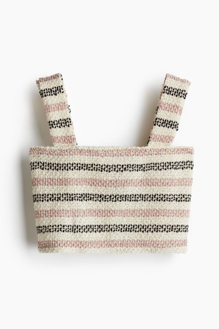 H & M - Glittery textured top - Wit