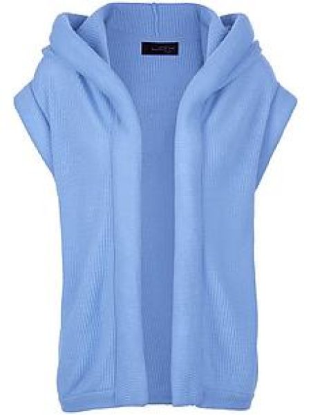 Mouwloos vest 100% scheerwol Van Looxent blauw