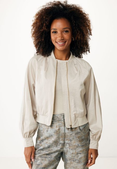 Cropped Bomber Sand