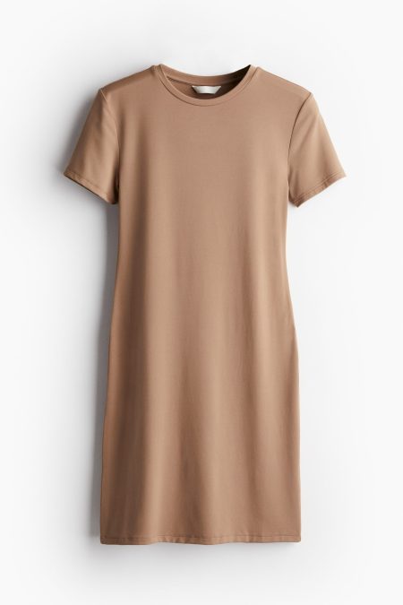 H & M - T-shirtjurk van microvezel - Beige