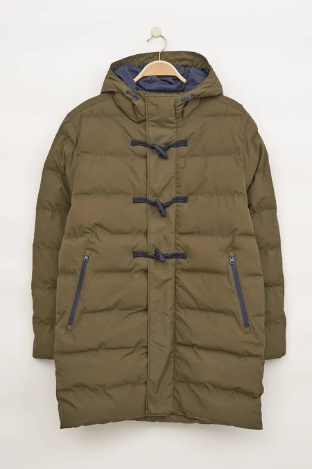 Batela Khaki puffer heren winterregenjas bloemendaal -