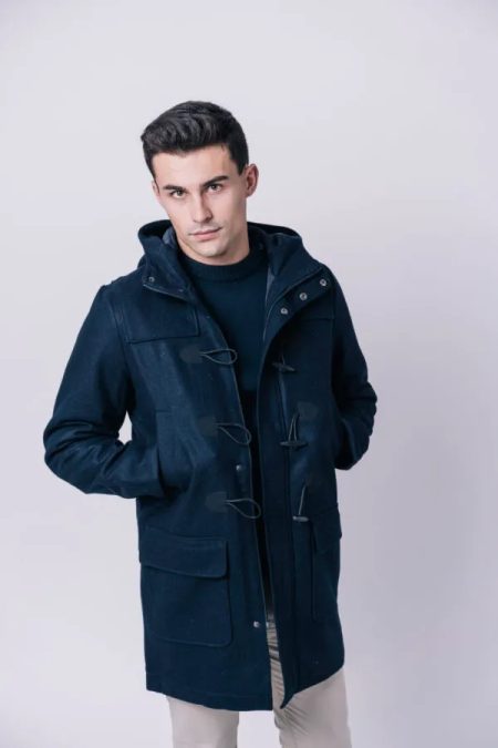 Batela Navy trench peacoat heren -