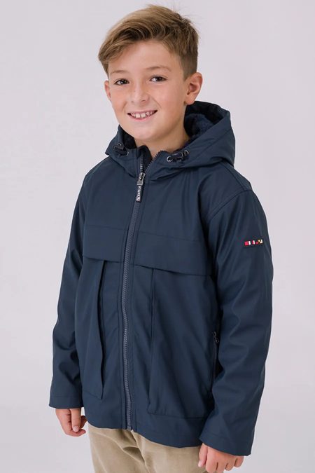 Batela Callantsoog navy winter kinderregenjas -