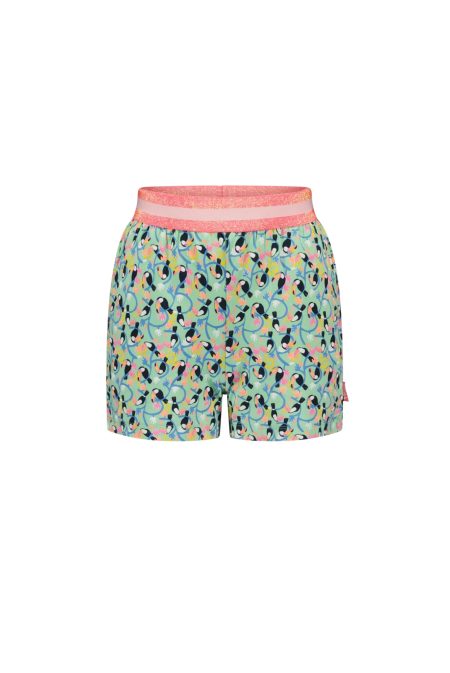 TYGO & vito Meisjes korte joggingbroek aop toucan mint