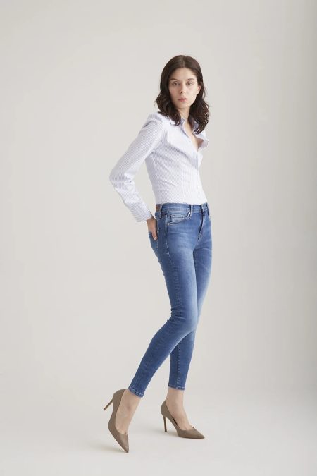 Cup of Joe Sophia dames skinny jeans blue vintage