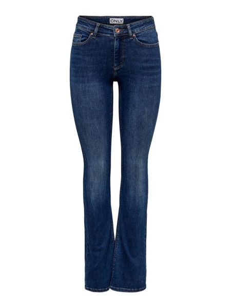 Only Onlblush Mid Flared Dnm Tai021 Flare Dark Blue Denim