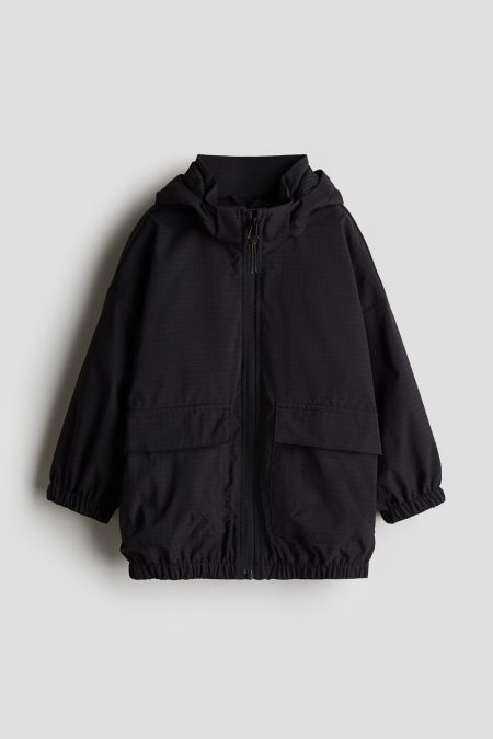 H & M - Windbreaker - Loose Fit - Zwart
