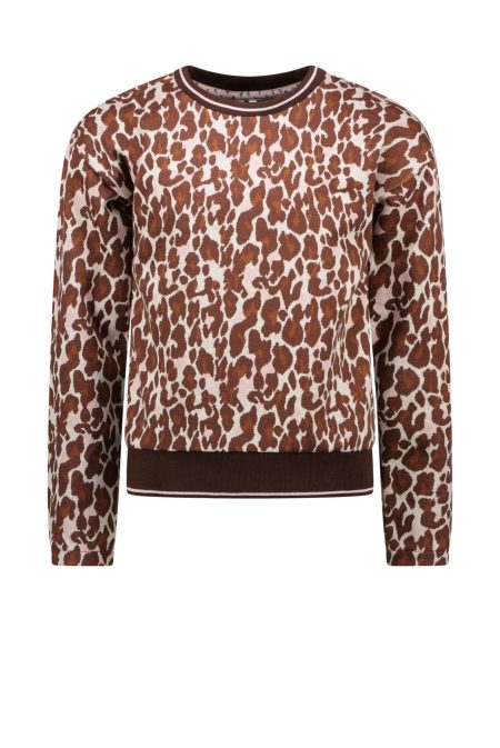 B.Nosy Meisjes sweater jacquard lucky leopard