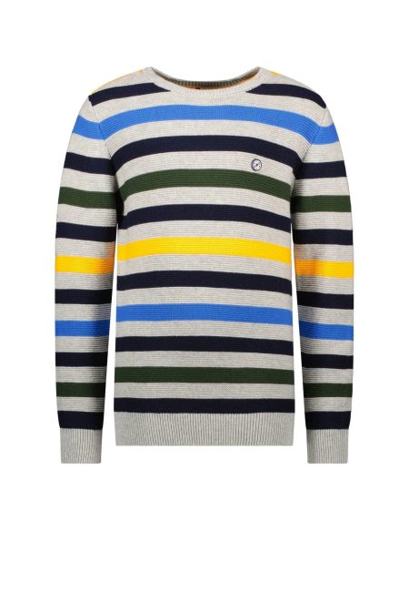 B.Nosy Jongens gebreide sweater multi color stripe melee