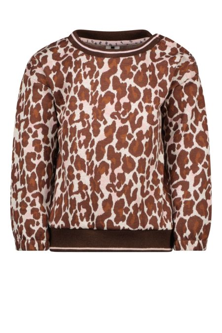 B.Nosy Baby meisjes sweater lucky leopard