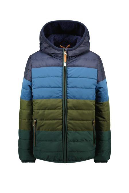 Moodstreet Jongens winterjas colourblock stripe