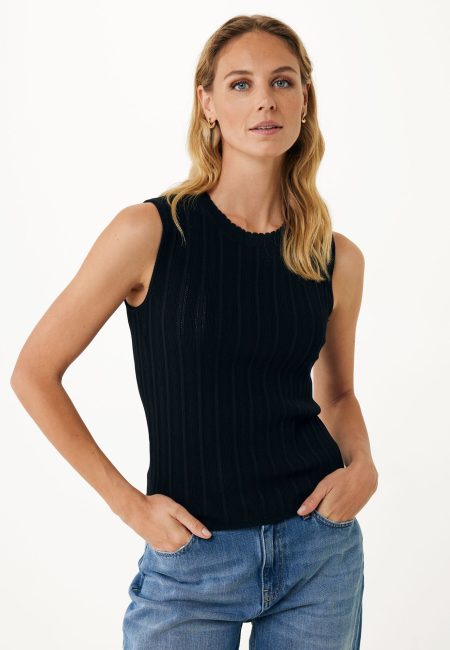 Lily Classic Ajour Tanktop Black