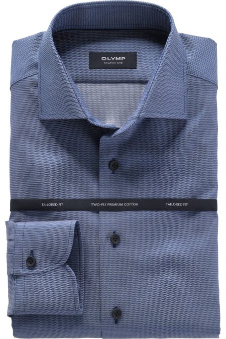 OLYMP SIGNATURE Overhemd rook blauw