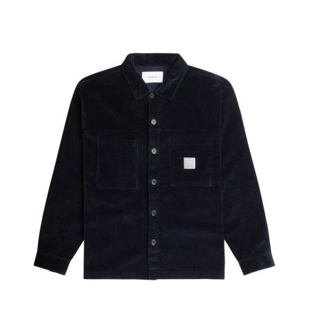 Woodbird Krents corduroy shirt navy 2136 731