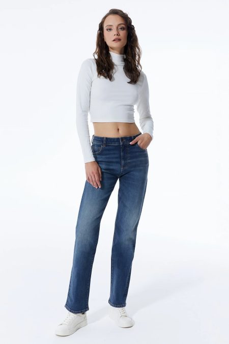 Cup of Joe Kylie dames regular-fit jeans dark blue