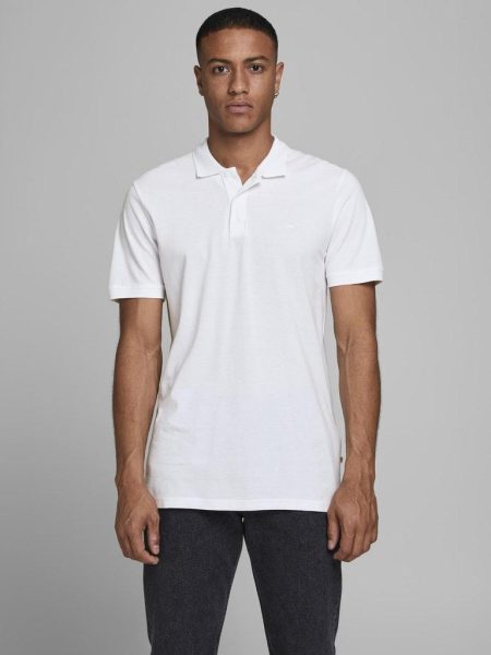 Jack & Jones Jjebasic Polo Ss Noos Poloshirts White Slim Fit