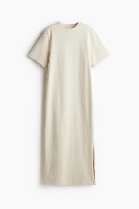 H & M - Lange T-shirtjurk - Beige