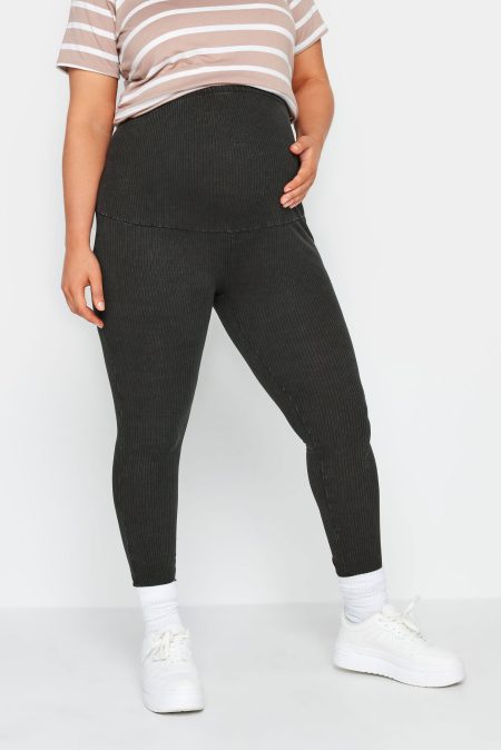 Bump It Up Maternity Legging In Zwarte Acid Wash