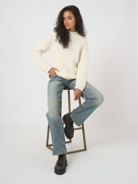 REPEAT Limited Edition - chunky rib kasjmier trui