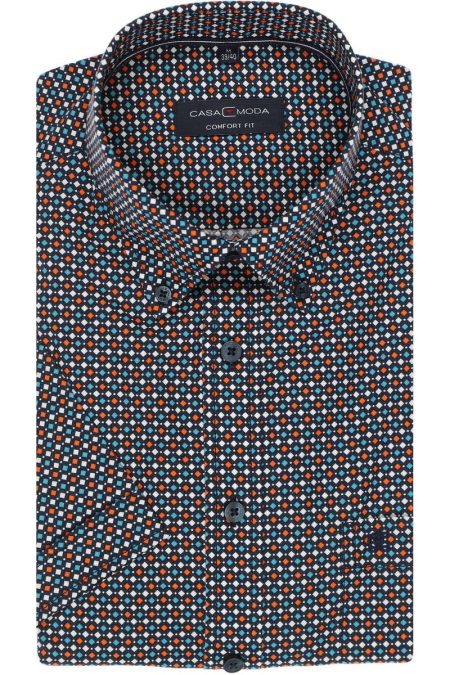 Casa Moda Casual Overhemd Korte mouw veelkleurig