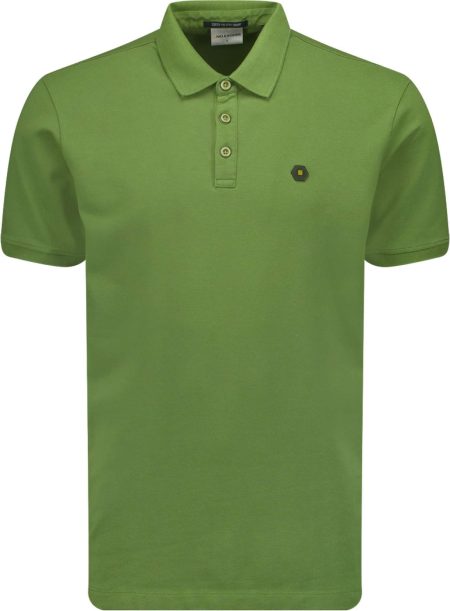 No Excess Polo korte mouw pique garment dyed green