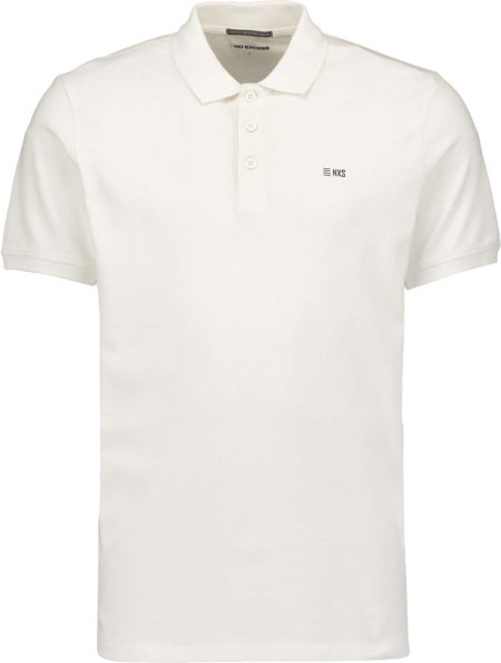 No Excess Polo korte mouw stretch white