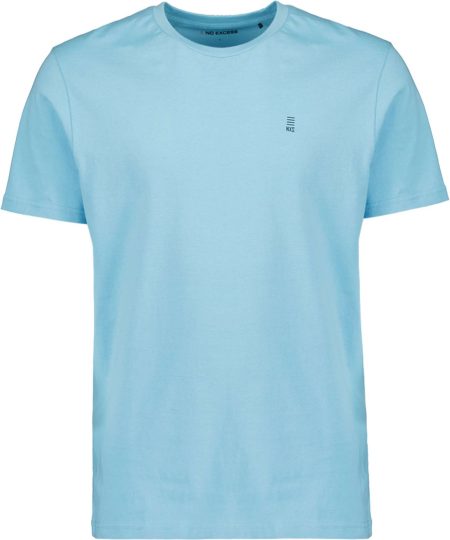 No Excess T-shirt korte mouw ronde hals basic aqua